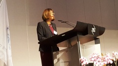 24 October 2016 National Assembly Speaker Maja Gojkovic addresses the 135th Assembly of the Inter-Parliamentary Union in Geneva